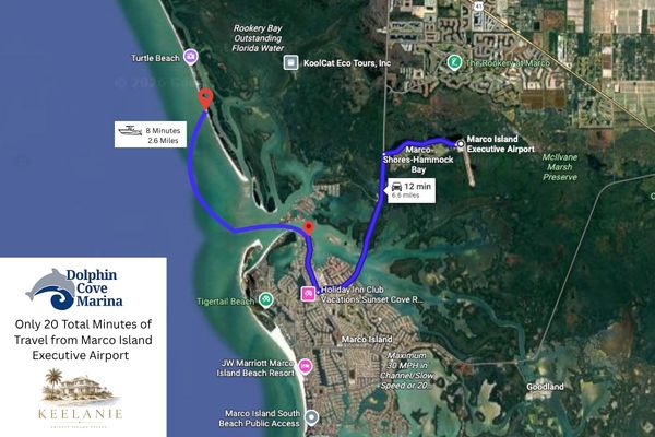 Travel Time and Route from Marco Island Executive Airport to Dolphin Cover to Keelanie
